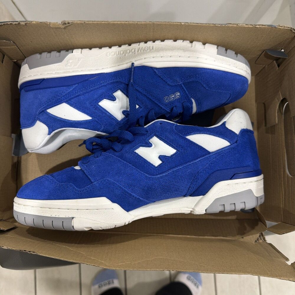 New Balance 550 Suede Pack Team Royal Blue Lifestyle Shoes BB550VNA Size 9